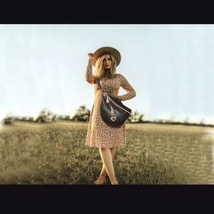 Gray XL Fanny Pack Leather Bag